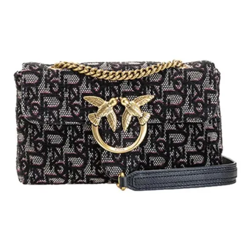 PINKO Puff Телячья кожа Bird Сумка Swallow Сумка Сумка через плечо Средний Женские Черный