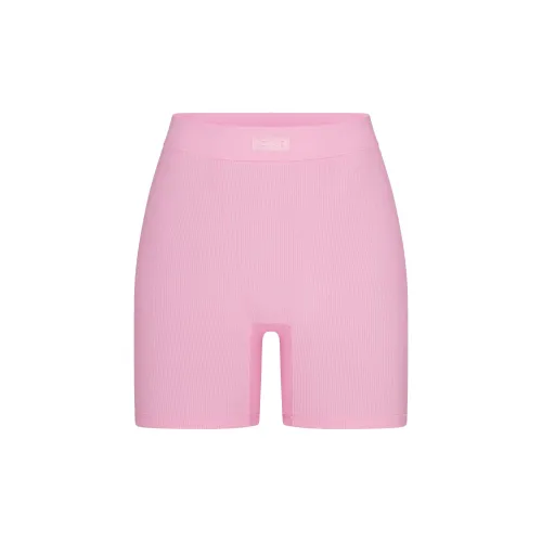 SKIMS Valentine's Day Collection SS25 Мягкие Lounge Боксеры Женские 1 Пачка Цвет жевательной резинки Пузырьки Конфетный