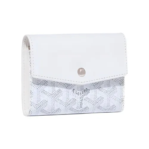 GOYARD Холст Телячья кожа Кошелек Женский Белый