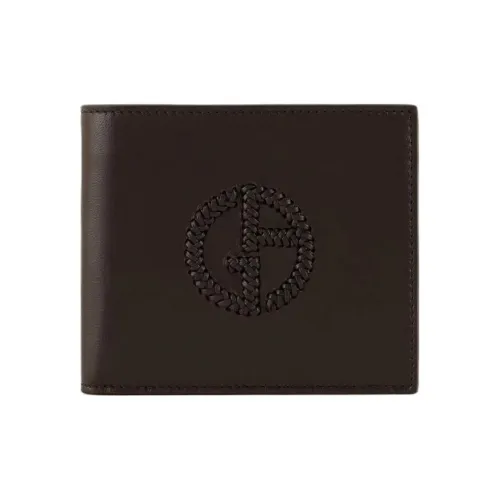 GIORGIO ARMANI Напп Кожа Кошелек Мужской Коричневый