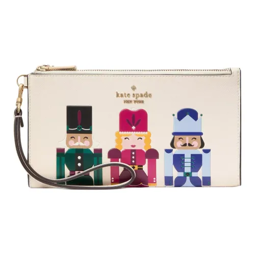 Kate Spade ПВХ клатч женский цвет яичный белый