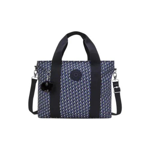 Kipling Нейлоновая сумка-тоут сумка для покупок сумка через плечо сумка большая унисекс синий бежевый монограмма