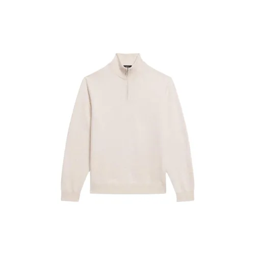 THEORY Кашемир Свитер Мужской Светлый Бежевый