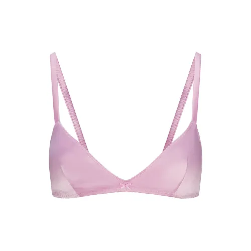 SKIMS Valentine's Day Collection SS25 WOVEN SHINE TRIANGLE Bra Бюстгальтер Women's Розовый Розовый Розовый