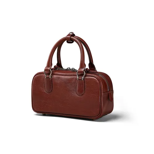 KAISER Кристальная Растительная Дубленая Коровья Кожа Сумка Стандартная Женская Красно-коричневая Черная