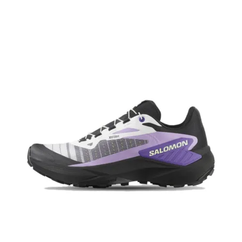 SALOMON Genesis Амортизация Износостойкий Низкий Топ Повседневный Трейл Бег Марафон Беговые Кроссовки Женские Черный Фиолетовый