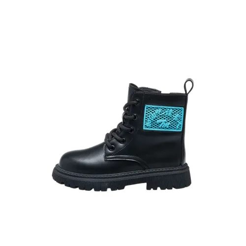 teenmix Противоскользящие Износостойкие Термические Высокие Детские ботинки Черные Зеленые Малыш