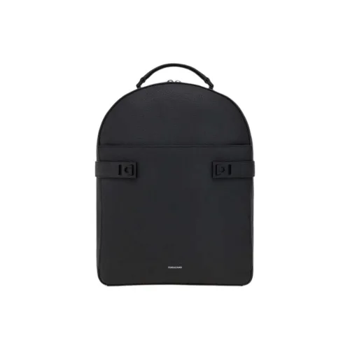 FERRAGAMO GANCINI Рюкзак из коровьей кожи Мужской Черный