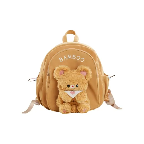 Holding Bamboo Canvas Backpack Regular Women's Yellow