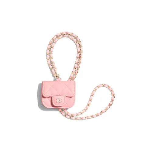 CHANEL Lambskin And Gold Metal AirPods Pro Чехол для наушников Защитный чехол Женские Розовый