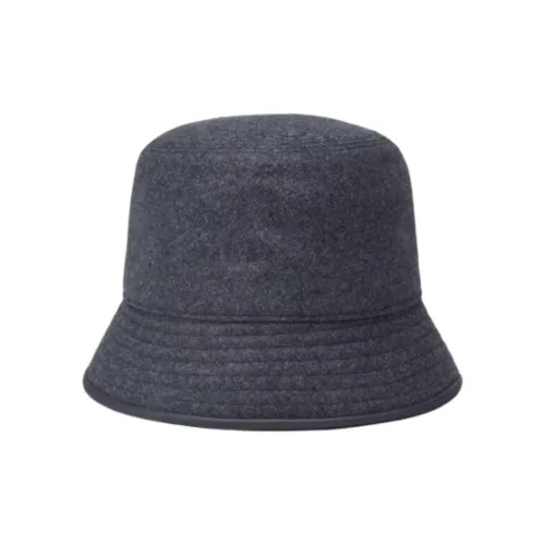 Loro Piana Шерсть Кашемир Ацетат Хлопок Овчина Фланель Шляпы ведра Женские Черный