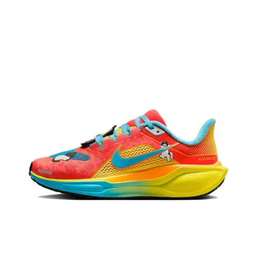 Nike Slip-resistant Abrasion-resistant Low Top Беговые кроссовки Unisex Красный Желтый