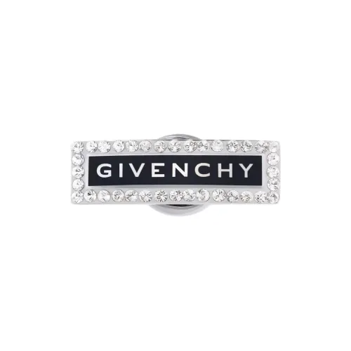 Givenchy Латунь Металл Кристалл Эмаль Серьги-гвоздики Мужские Серебряные