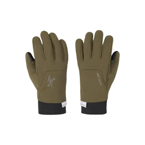 Arcteryx Полиэстер Эластан Перчатки Унисекс Оливково-Зеленый