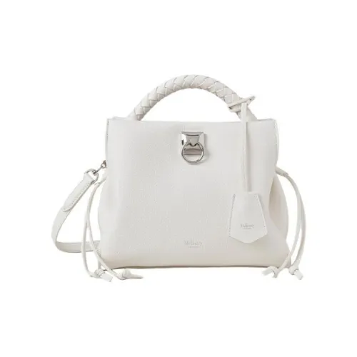 Mulberry Сумка через плечо из крупнозернистой текстуры коровьей кожи маленькая сумка белый цвет