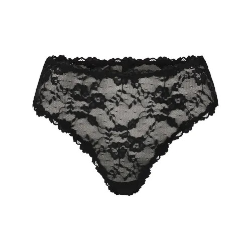 SKIMS Valentine's Day Collection SS25 Эластичный Кружево Brief Трусы Женские 1 Пачка SOOT Дымчатый Серый
