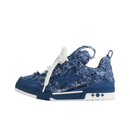 LOUIS VUITTON Skate Low Топ Скейтборд Кроссовки Мужские Синие