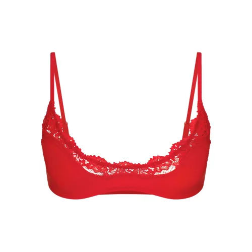 SKIMS Valentine's Day Collection SS25 Подходит для всех Кружево Scoop Бюстгальтер Бюстгальтер Женский Кайенский
