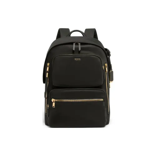 TUMI Voyageur Нейлон Рюкзак Женские Черный Золото Молния