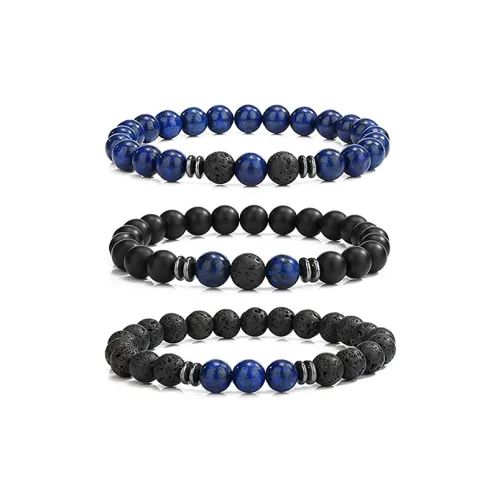 BYG Artificial Gemstone Volcanic Rock Matte Stone Bracelets Unisex