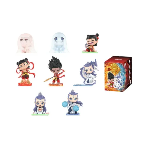 POP MART x NEZHAZHIMOTONGNAOHAI Натуральный Bond Collection Фигурка Слепые коробки Один Mystery Коробка Целая коробка 8 шт