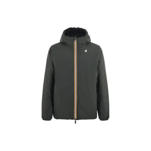 K WAY Пуховик Мужской Темно-Зеленый