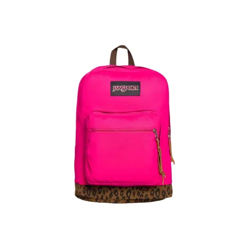 JanSport Рюкзаки Розово-красный Леопардовый принт Унисекс