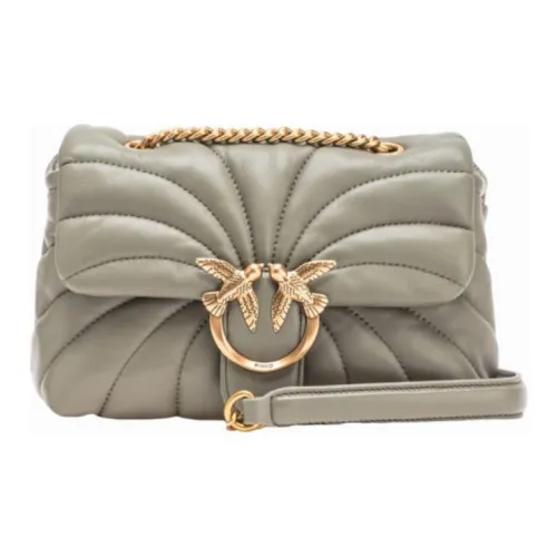 PINKO Овчина Сумка через плечо Маленькая Женская Серого цвета