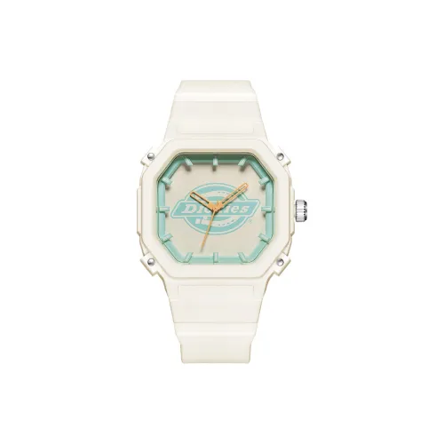 Dickies Кварцевые часы механизм силиконовый ремешок белый циферблат унисекс