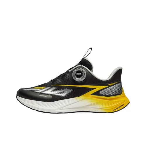 FILA KIDS BOA Детские беговые кроссовки Низкий топ Черный/Лимонный хром Желтый Унисекс