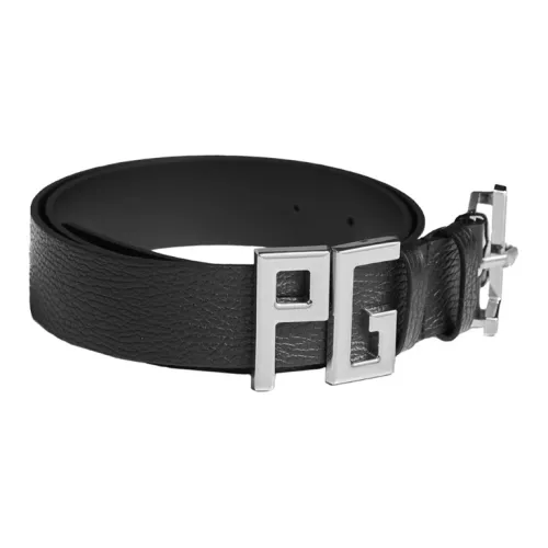 Jean Paul Gaultier Телячья кожа Металл Кожаные ремни Женские Черный Ширина 3,8 см