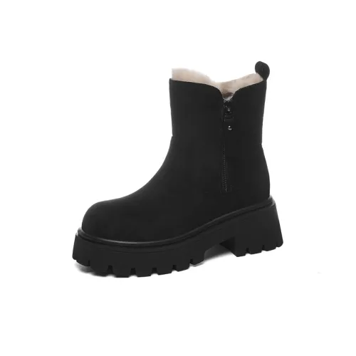 Golden Silk Rabbit Термический Износостойкий Увеличивающий Высоту Нижние Штаны Устойчивый Покрытие Короткие Снежные Ботинки Женские