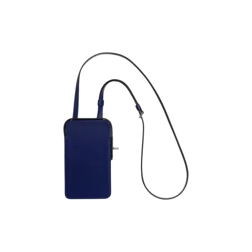 HERMES Tadelakt Телячья кожа Чехол для телефона Унисекс 73 BLEU Saphir Сапфирово-синий