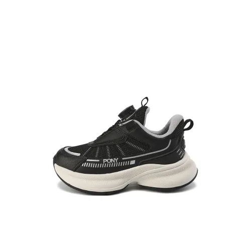 PONY Modern Slip-Resistant Abrasion-Resistant Low Top Kids Lifestyle Shoes Black Kids