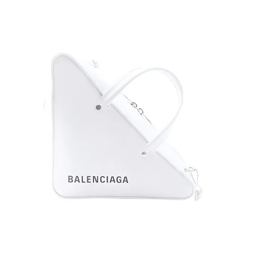 Balenciaga Кожа Треугольная Сумка Сумка на Одно Плечо Стандартная Женская Белая