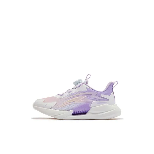 XTEP Slip-resistant Abrasion-resistant Low Top Детская беговая обувь Классический Белый Peony Фиолетовый Детская