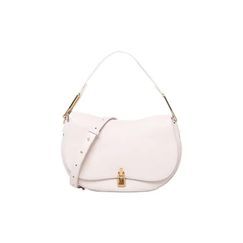 COCCINELLE Хлопковая ткань Одно плечо Сумка Средний Женская Белая