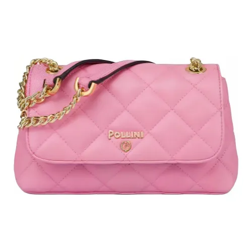 Pollini Полиуретан Портативный Crossbody Сумка Сумка через плечо Маленькая Женская Нюдово-розовая