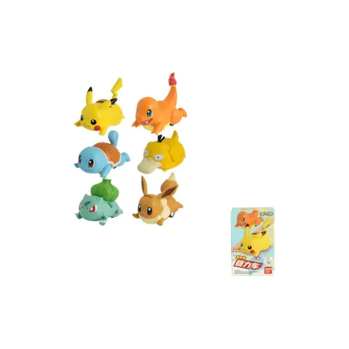 BANDAI Покемон Пава Wheels Слепые коробки Один Mystery Коробка Целая коробка 6 шт