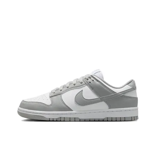 Nike Dunk Скейтборд Кроссовки Низкие Серый Белый Женские
