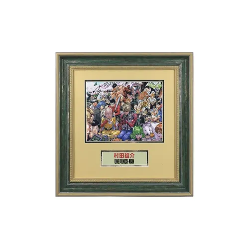 Yi Shot Yuji Murata Подписанный ФОТО Принт Один Пунш Супермен с Сертификатом Рамка для Коллекционирования Аниме Мерч