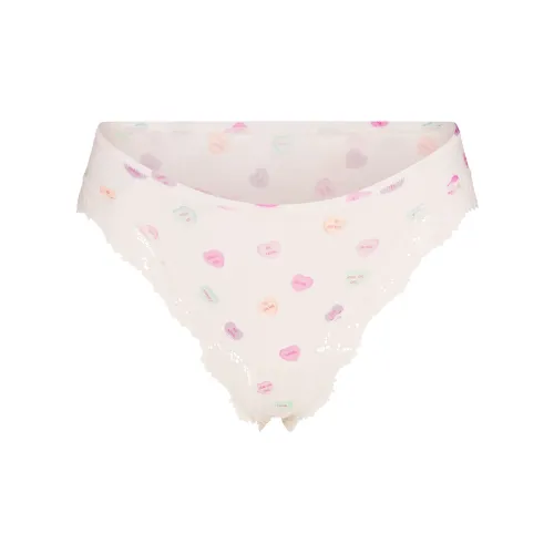 SKIMS Valentine's Day Collection Мраморный Конфетный цвет Сердце Принт/Мраморный Конфетный цвет Сердце Принт Женские Стринг