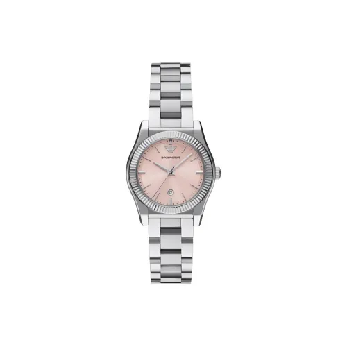 EMPORIO ARMANI Women's Watch Кварцевый механизм ремешок из нержавеющей стали 32 мм розовый циферблат