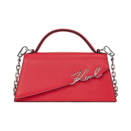 Сумка через плечо из кожи Karl Lagerfeld женская красная