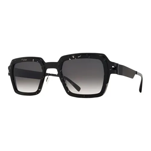 MYKITA Нержавеющая сталь Ацетат Нерегулярная форма Солнцезащитные очки Женские Черный