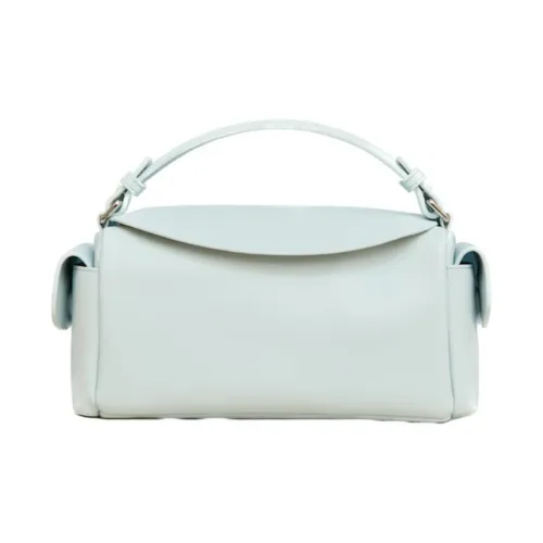 THE YELLOW SHOP Сумка из коровьей кожи с откидной крышкой тостовая сумка подушка сумка средний размер женская морской солевой синий