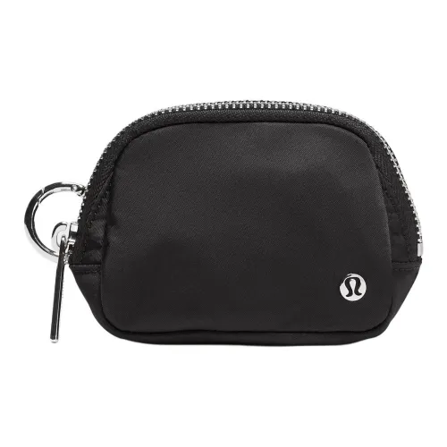 Lululemon Everywhere Нейлон Монета Кошелек Нано Унисекс Черный