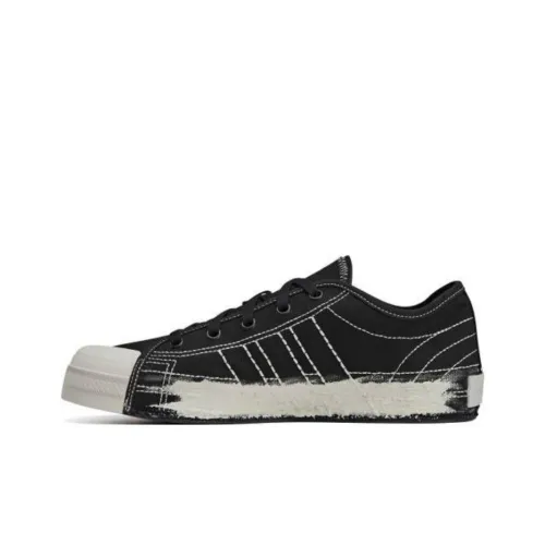 Y 3 NIZZA Low-Top Canvas Shoes Black Unisex