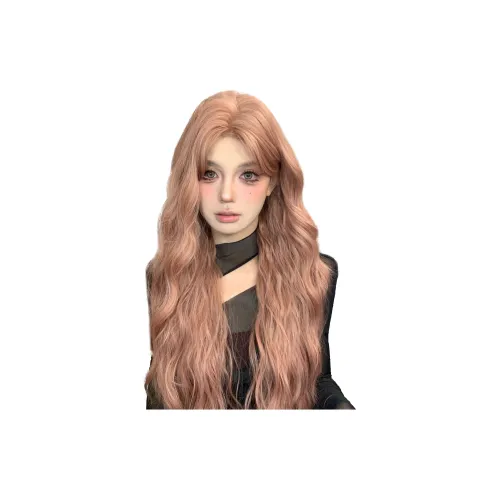 FYOSEE Full Голова Маленький Кружево Розовый Длинный Кудрявая Перука Белый FLUFFY Симуляция