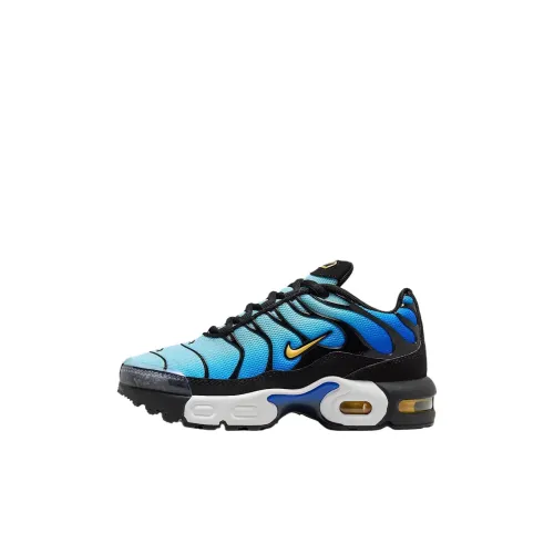 Nike Air Max Plus Дышащий Низкий Топ Kids Lifestyle Shoes Черный Небесно-Синий Ультра Синий Замша Цвет Детский